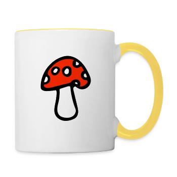 mushroom - Contrasting Mug - white/yellow - Right