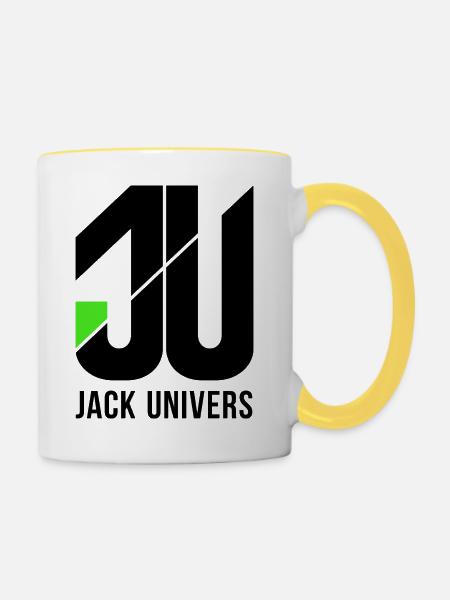 Jack Univers - Tasse zweifarbig - Weiß/Gelb