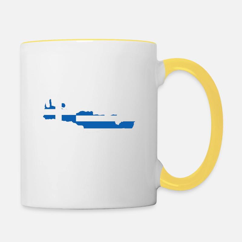 Crète - Mug contrasté - blanc/jaune