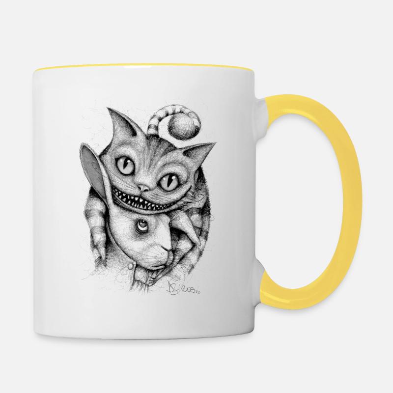 Stregatto & Hawthorn - Contrasting Mug - white/yellow