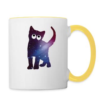 Ew People Cat Funny Cat Owner Idée cadeau - Mug contrasté - blanc/jaune - Droite