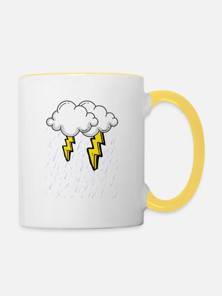 Thunderstorm - Contrasting Mug - white/yellow