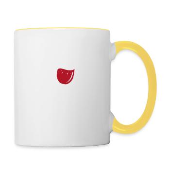 Meine Blutgruppe ist Rotwein - Wein - Tasse zweifarbig - Weiß/Gelb - Rechts