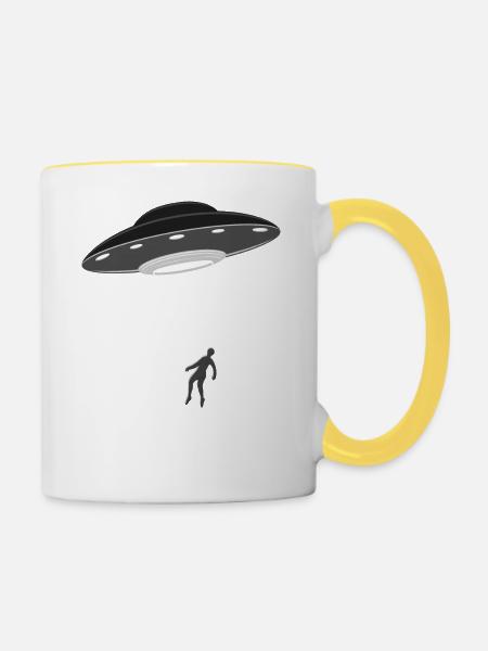 I want To Believe - Contrasting Mug - white/yellow