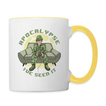 Gamer Gaming Video Games Videospiele - Tasse zweifarbig - Weiß/Gelb - Rechts