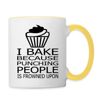 Backen Baking - Contrasting Mug - white/yellow - Right