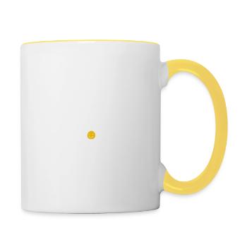 Pensez comme un proton Soyez positif - Mug contrasté - blanc/jaune - Droite