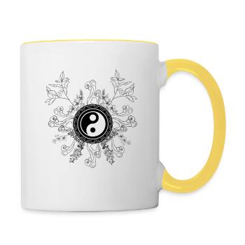 YingYang - Tasse zweifarbig - Weiß/Gelb - Rechts
