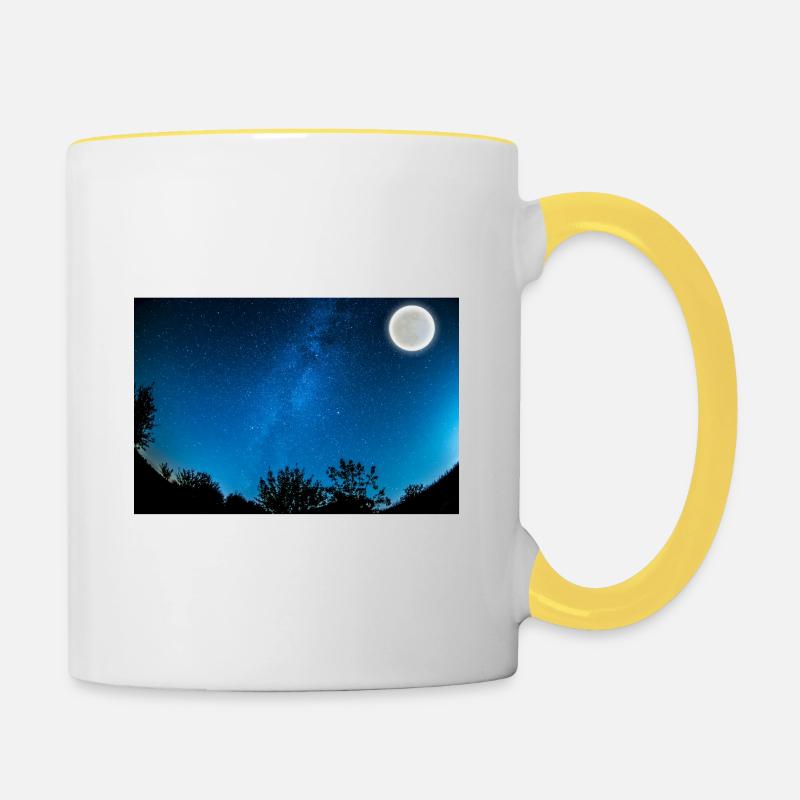 Nuit d’été - Mug contrasté - blanc/jaune
