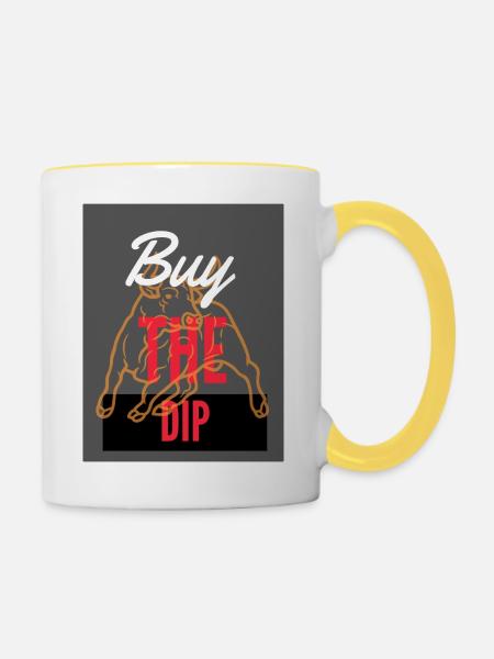 Buy The Dip 4 - Tasse zweifarbig - Weiß/Gelb