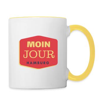 Hamburg - MoinJour - Tasse zweifarbig - Weiß/Gelb - Rechts