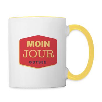 OSTSEE - MoinJour - Tasse zweifarbig - Weiß/Gelb - Rechts
