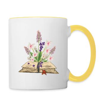 Widblumen - Kräuter - Tasse zweifarbig - Weiß/Gelb - Rechts