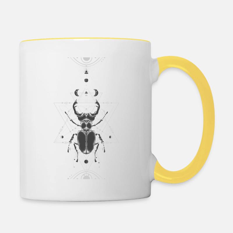 Bug - Tasse zweifarbig - Weiß/Gelb
