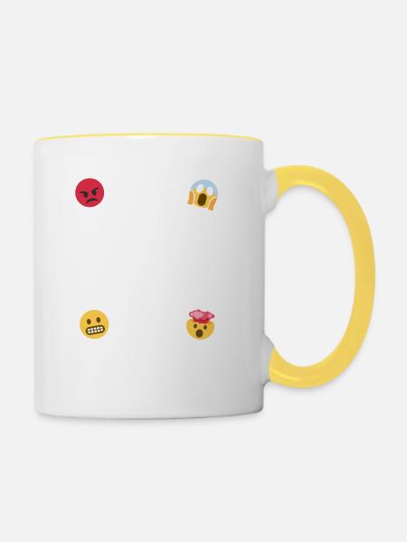 das nennt man Fressefreiheit - Tasse zweifarbig - Weiß/Gelb