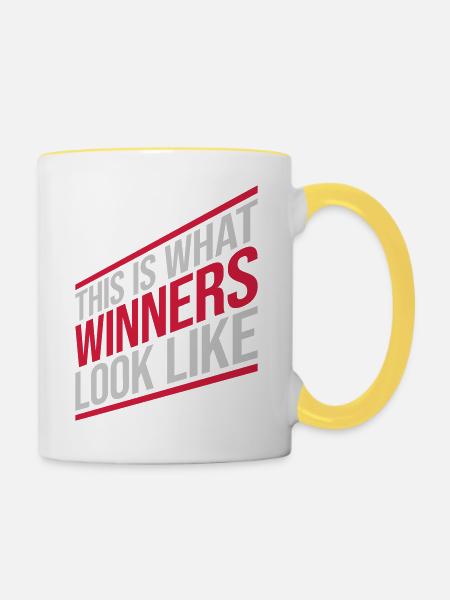 What Winners Look Like - Tasse zweifarbig - Weiß/Gelb