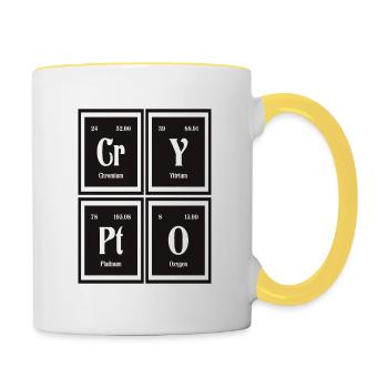 Crypto | Periodic Table of Elements - Contrasting Mug - white/yellow - Right
