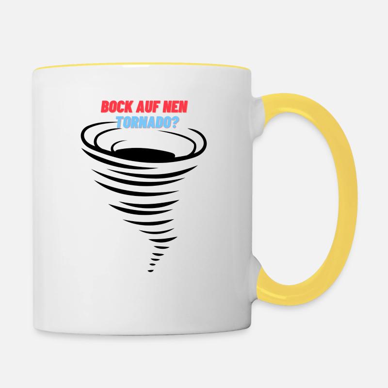 Tornado - Tasse zweifarbig - Weiß/Gelb