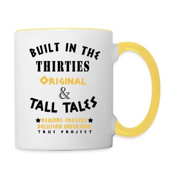 Tall Tales True Project - Contrasting Mug - white/yellow - Right