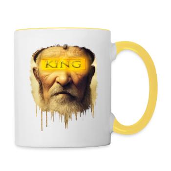 Roi des Rois - Mug contrasté - blanc/jaune - Droite