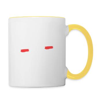 Je suis pas vieux. Je suis old school - Mug contrasté - blanc/jaune - Droite