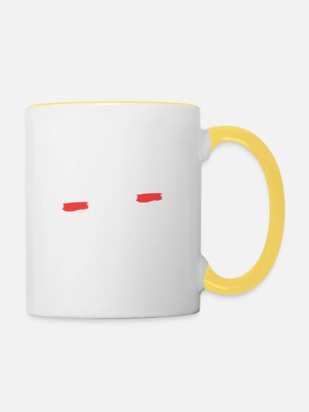Je suis pas vieux. Je suis old school - Mug contrasté - blanc/jaune