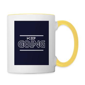 Keep Going - Contrasting Mug - white/yellow - Right