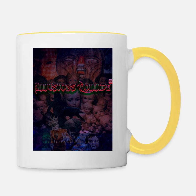 Illusions Collide: Carnival (Creepers Collection) - Contrasting Mug - white/yellow