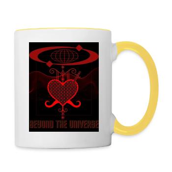 Jenseits des Universums 3 - Tasse zweifarbig - Weiß/Gelb - Rechts