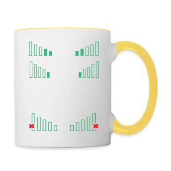 AM ENDE - Tasse zweifarbig - Weiß/Gelb - Rechts