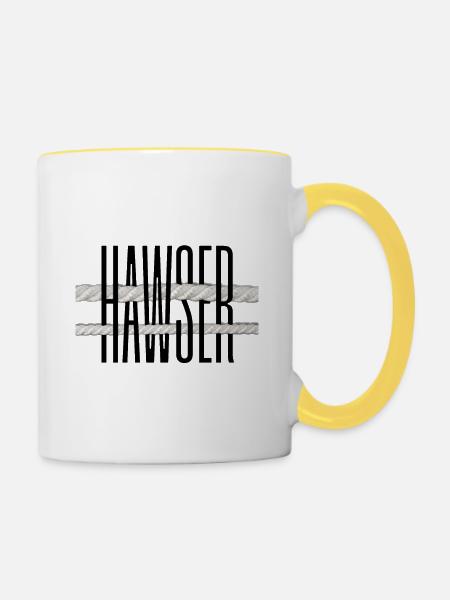 Hawser - Tasse zweifarbig - Weiß/Gelb