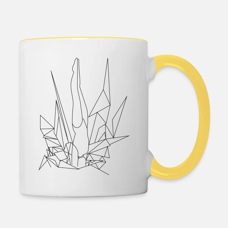 Synchro loves Barrakuda - Tasse zweifarbig - Weiß/Gelb