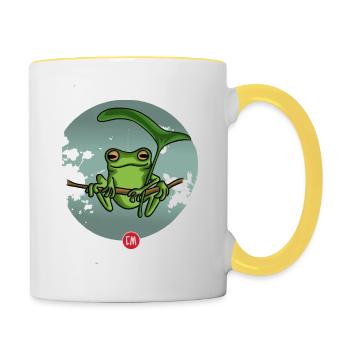 frog frog - Contrasting Mug - white/yellow - Right