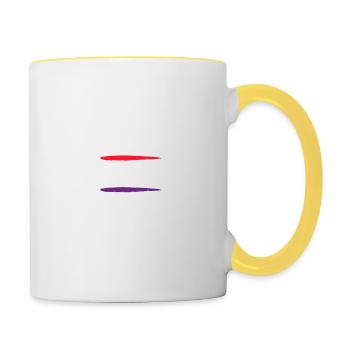 Regiere die Welt - Tasse zweifarbig - Weiß/Gelb - Rechts