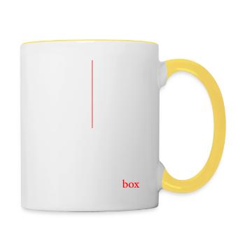 Sortez des sentiers battus - Mug contrasté - blanc/jaune - Droite