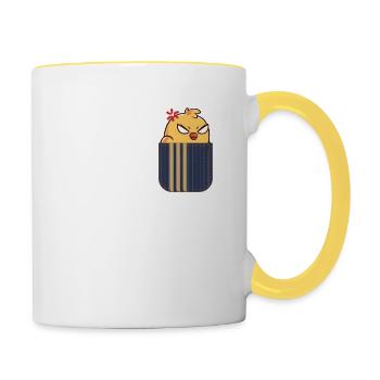 Anime Shirt Bag printed Chest Bags Design - Contrasting Mug - white/yellow - Right