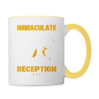 Immaculate 50 Years Reception Pittsburgh - Contrasting Mug - white/yellow - Right