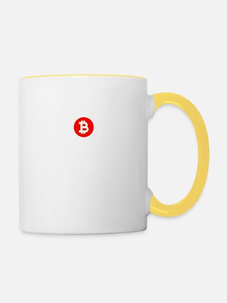 Bitcoin Trading Crypto Stocks - Contrasting Mug - white/yellow