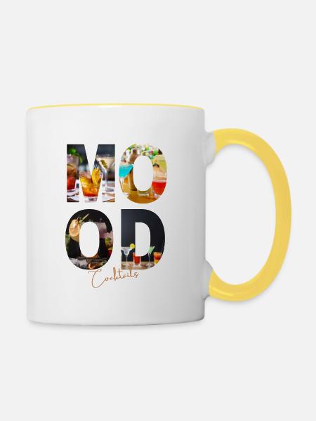 Cocktails Mood - Tasse zweifarbig - Weiß/Gelb