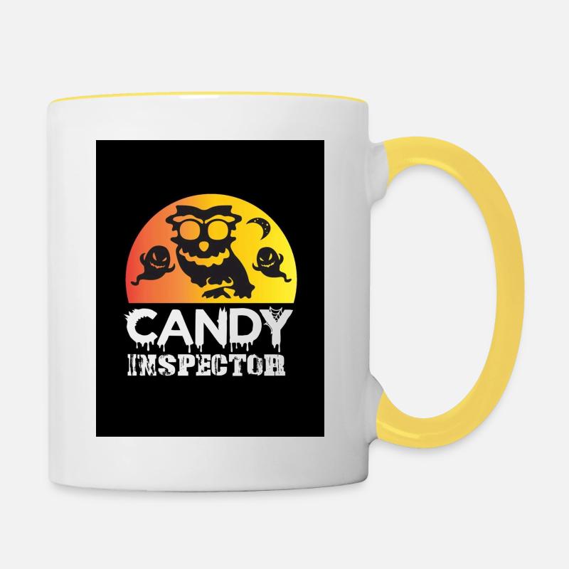 Candy Inspector - Tasse zweifarbig - Weiß/Gelb