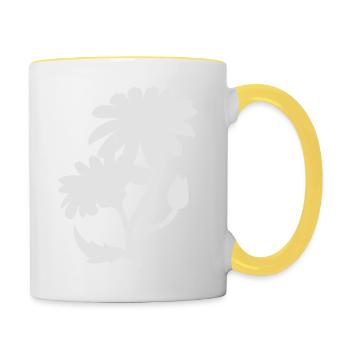 Marguerites simples - Mug contrasté - blanc/jaune - Droite