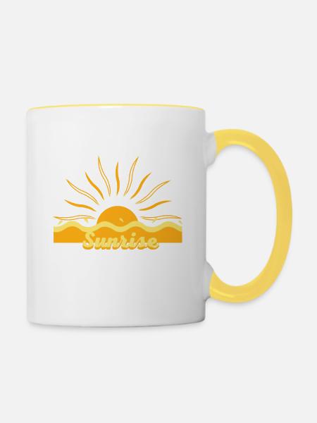Sunrise - Tasse zweifarbig - Weiß/Gelb