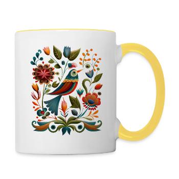 Birdie - Mug contrasté - blanc/jaune - Droite