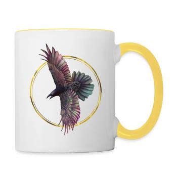 Crow - Contrasting Mug - white/yellow - Right