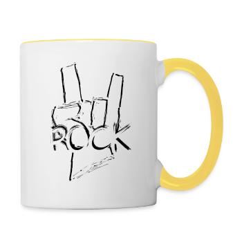 Let's rock! -Rock - Contrasting Mug - white/yellow - Right