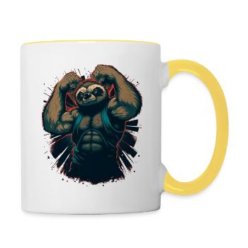 Horst - Tasse zweifarbig - Weiß/Gelb - Rechts