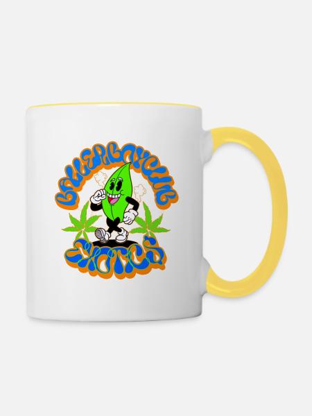 Ballerboyclub Exotics - Tasse zweifarbig - Weiß/Gelb