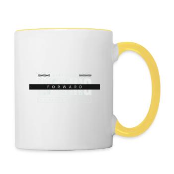 Motivation - Tasse zweifarbig - Weiß/Gelb - Rechts