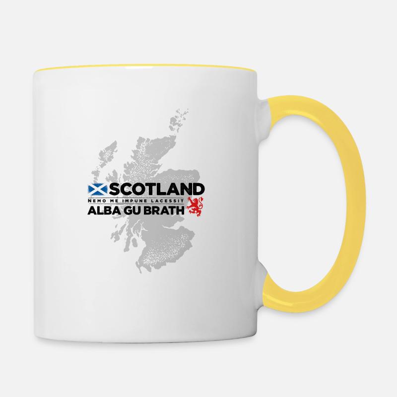 Écosse - Mug contrasté - blanc/jaune