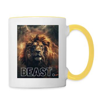 Beast. - Tasse zweifarbig - Weiß/Gelb - Rechts